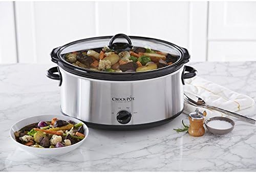 7 Quart Oval Manual Slow Cooker – Stainless Steel - Curated Catalog U1