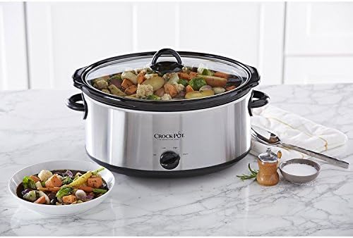 7 Quart Oval Manual Slow Cooker – Stainless Steel - Curated Catalog U1