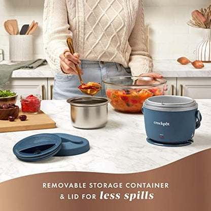 Electric Lunch Box Food Warmer 20oz – Faded Blue - Curated Catalog X5