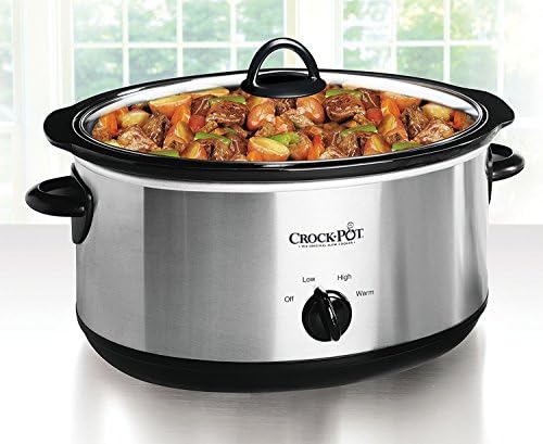 7 Quart Oval Manual Slow Cooker – Stainless Steel - Curated Catalog U1