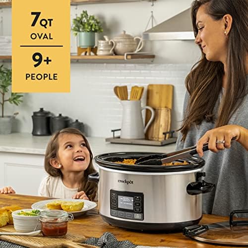 7 Quart Portable Programmable Slow Cooker with Timer - Curated Catalog D5