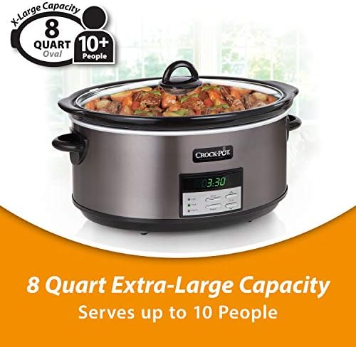 8 Quart Programmable Slow Cooker with Auto Warm - Curated Catalog V8