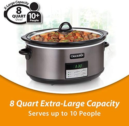 8 Quart Programmable Slow Cooker with Auto Warm - Curated Catalog V8
