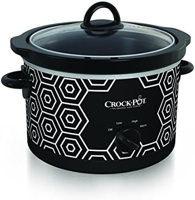 4.5 Quart Portable Slow Cooker – Black & White - Curated Catalog R1