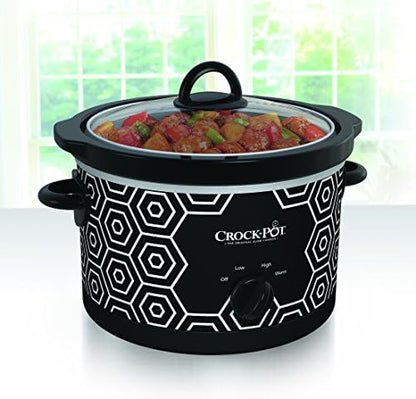 4.5 Quart Portable Slow Cooker – Black & White - Curated Catalog R1