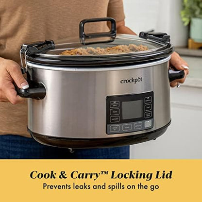 7 Quart Portable Programmable Slow Cooker with Timer - Curated Catalog D5