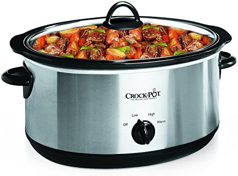 7 Quart Oval Manual Slow Cooker – Stainless Steel - Curated Catalog U1