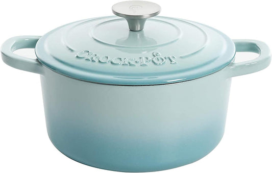 3 Quart Enameled Cast Iron Dutch Oven – Aqua - Curated Catalog M8