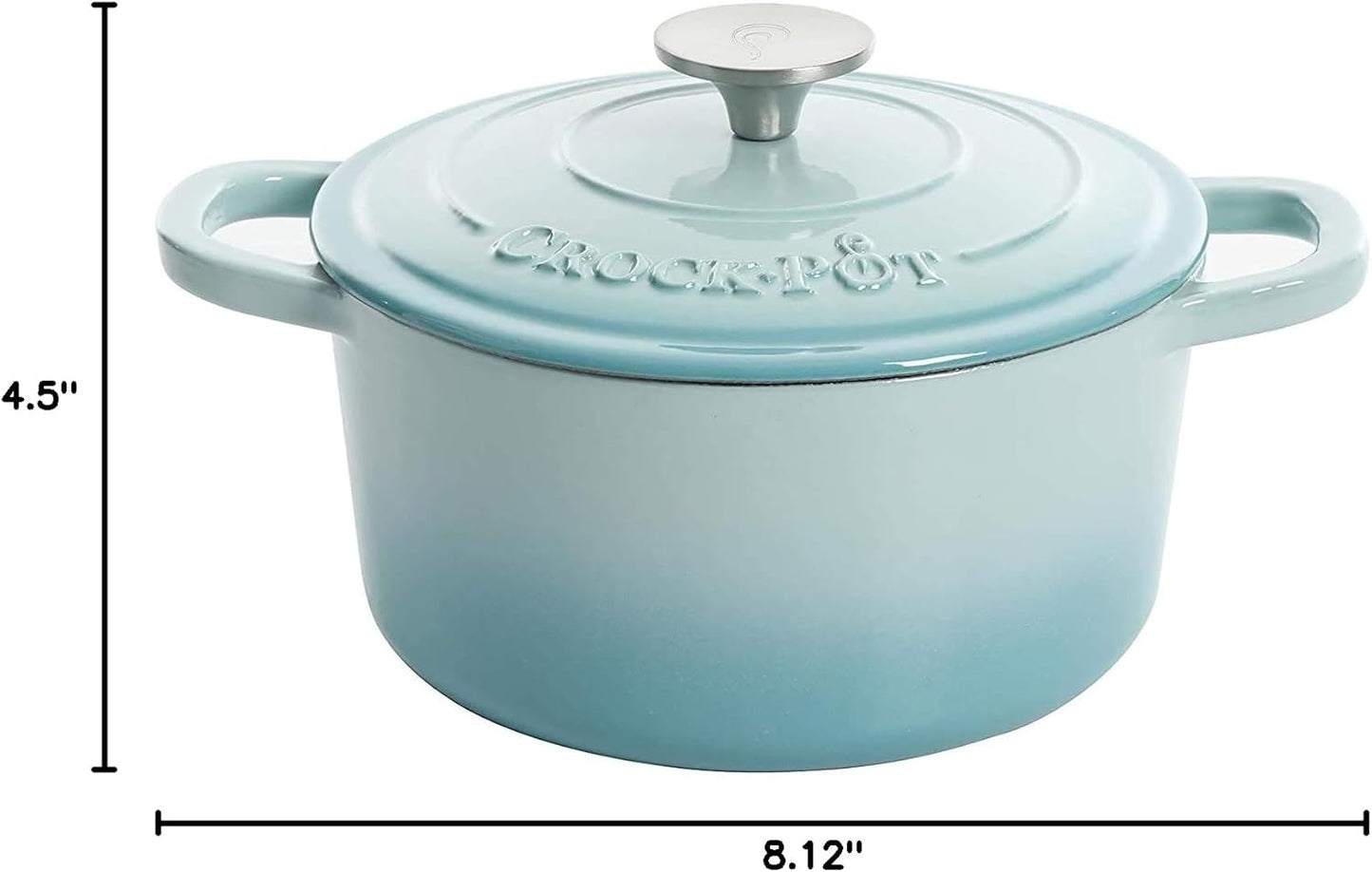 3 Quart Enameled Cast Iron Dutch Oven – Aqua - Curated Catalog M8