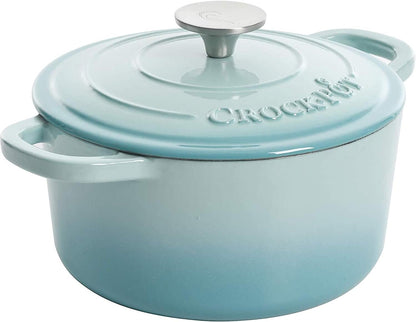 3 Quart Enameled Cast Iron Dutch Oven – Aqua - Curated Catalog M8